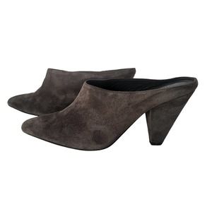 Vince Emberly Gray Leather Mule clog Size 9